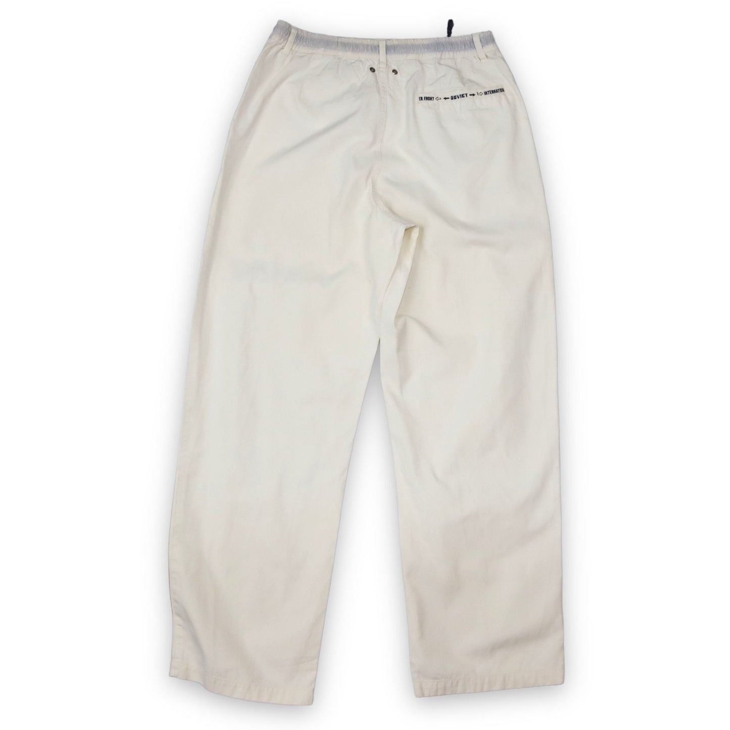Vintage Baggy Pants Stoffhose creme Deadstock SOVIET W34