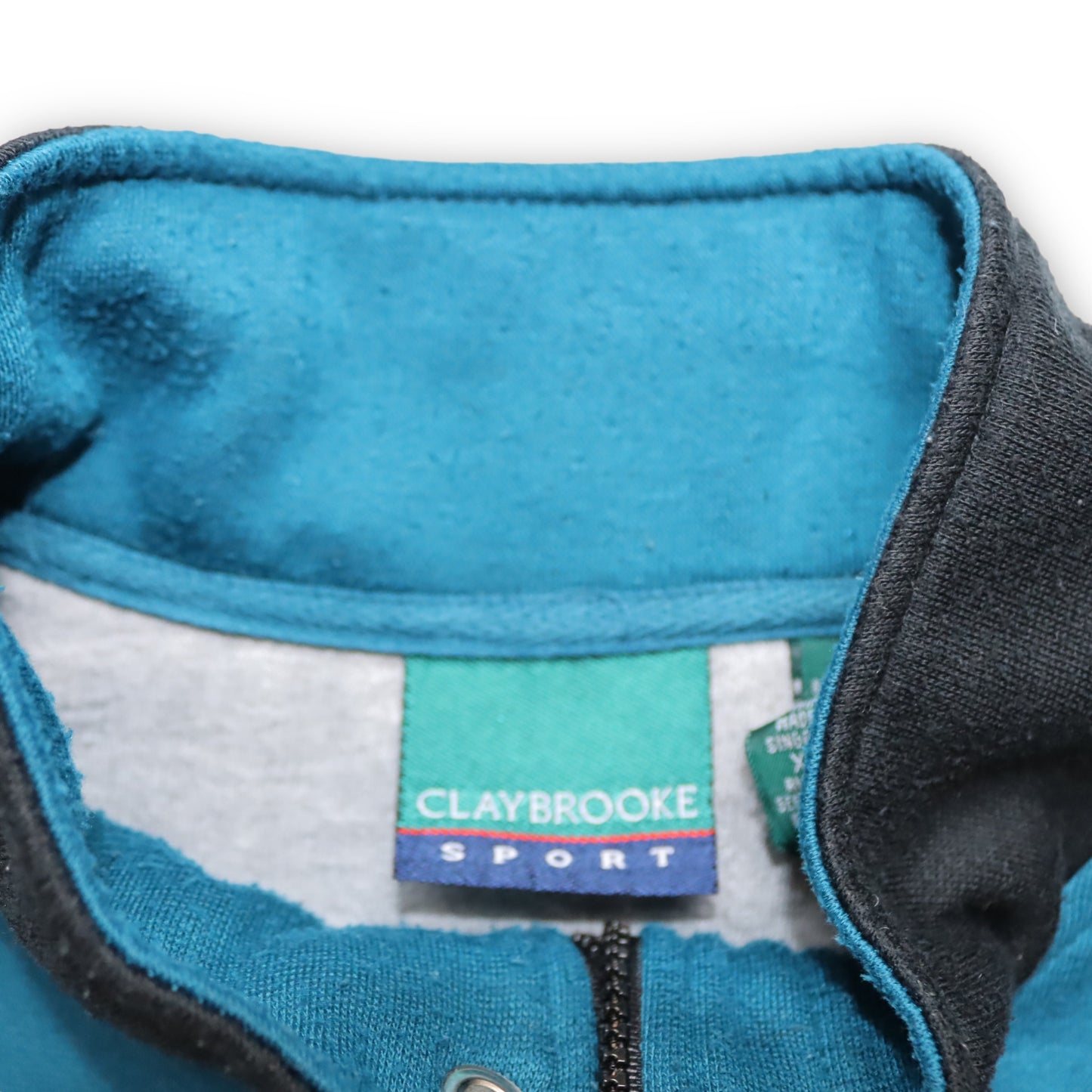 Vintage sweat jacket jacket black blue CLAYBROOKE XXL