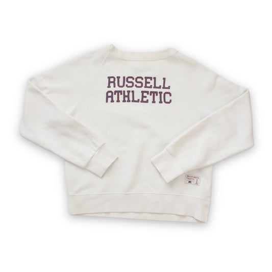 Vintage Sweatshirt Pullover weiß RUSSELL ATHLETIC M