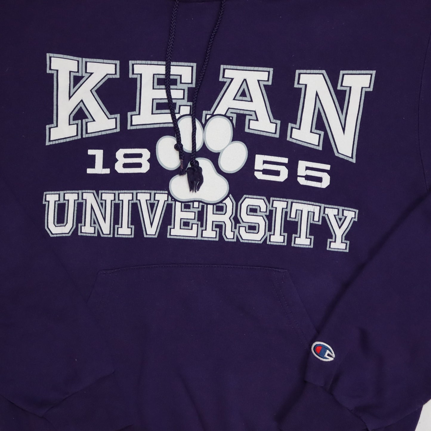 Vintage Hoodie Pullover Lila Kean University 1855 CHAMPION S