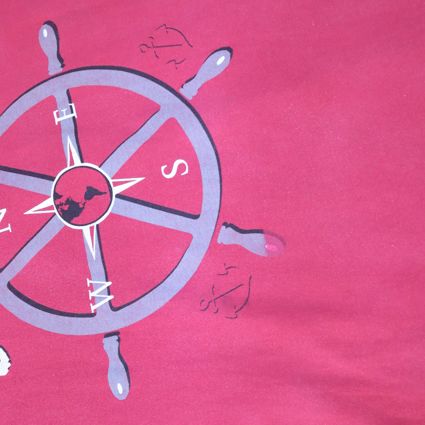 Vintage T-Shirt kurzarm Sailing Crable Sportswear rot XL