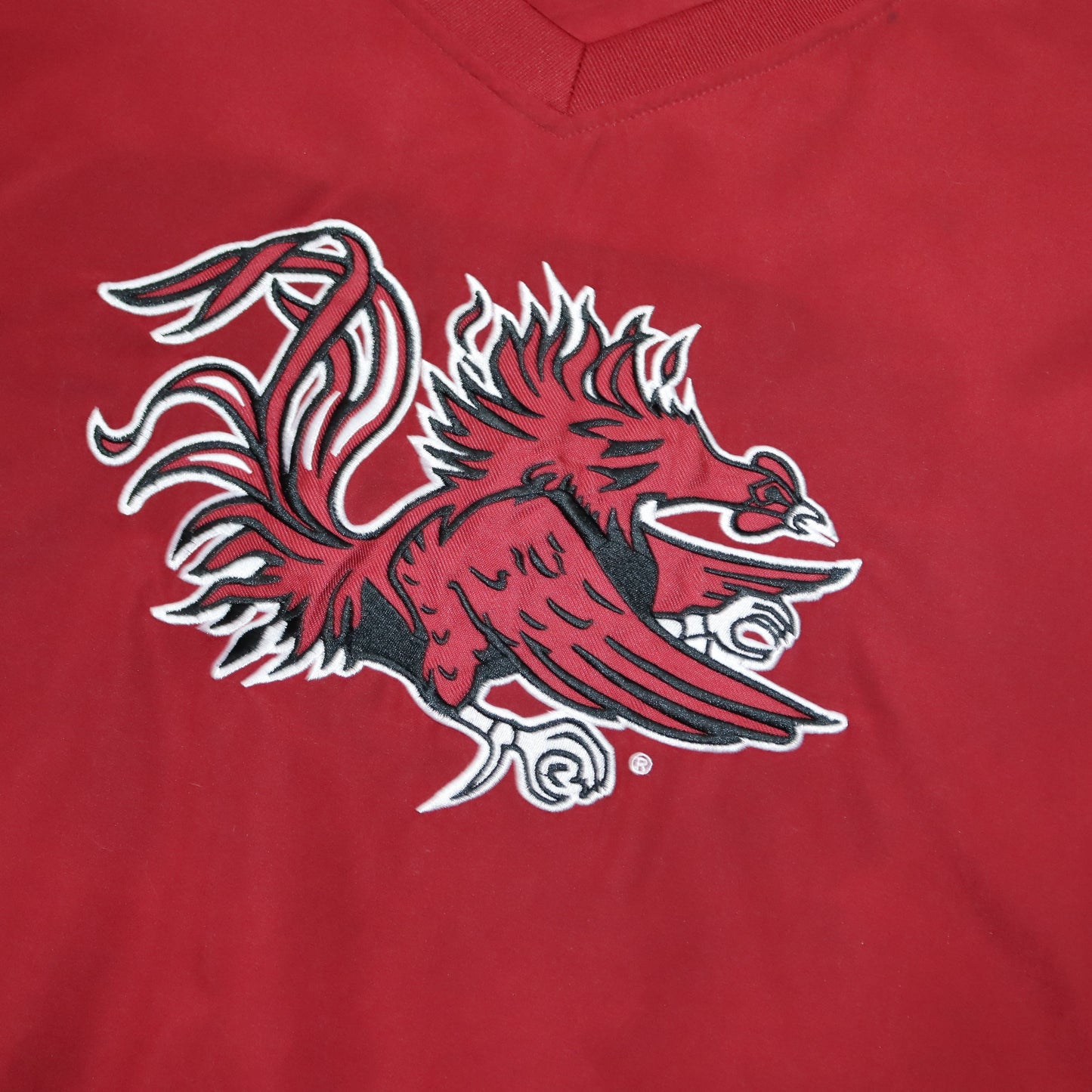 Vintage Windbreaker Jacket V-Neck Dragon Red Black KNIGHTS APPAREL 2XL