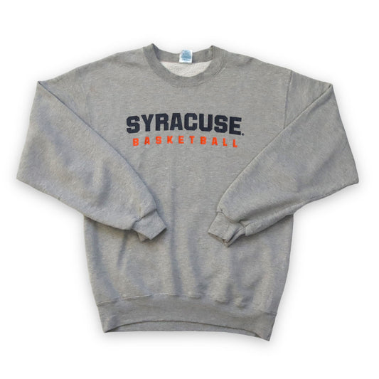 Vintage Sweatshirt Pullover Syracuse Basketball grau orange M