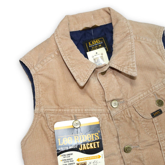 Vintage Cordweste Weste gefüttert beige Deadstock LEE M