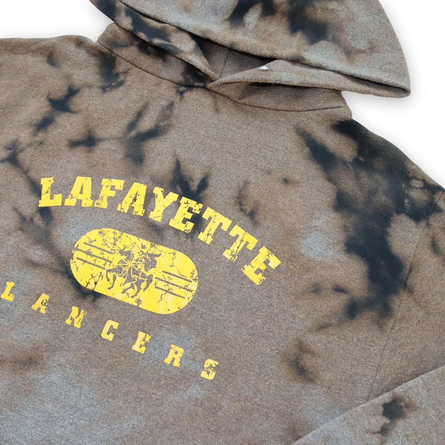 Vintage Hoodie Pullover upcycled self-made Batik Lafayette Lancers Jerzees S