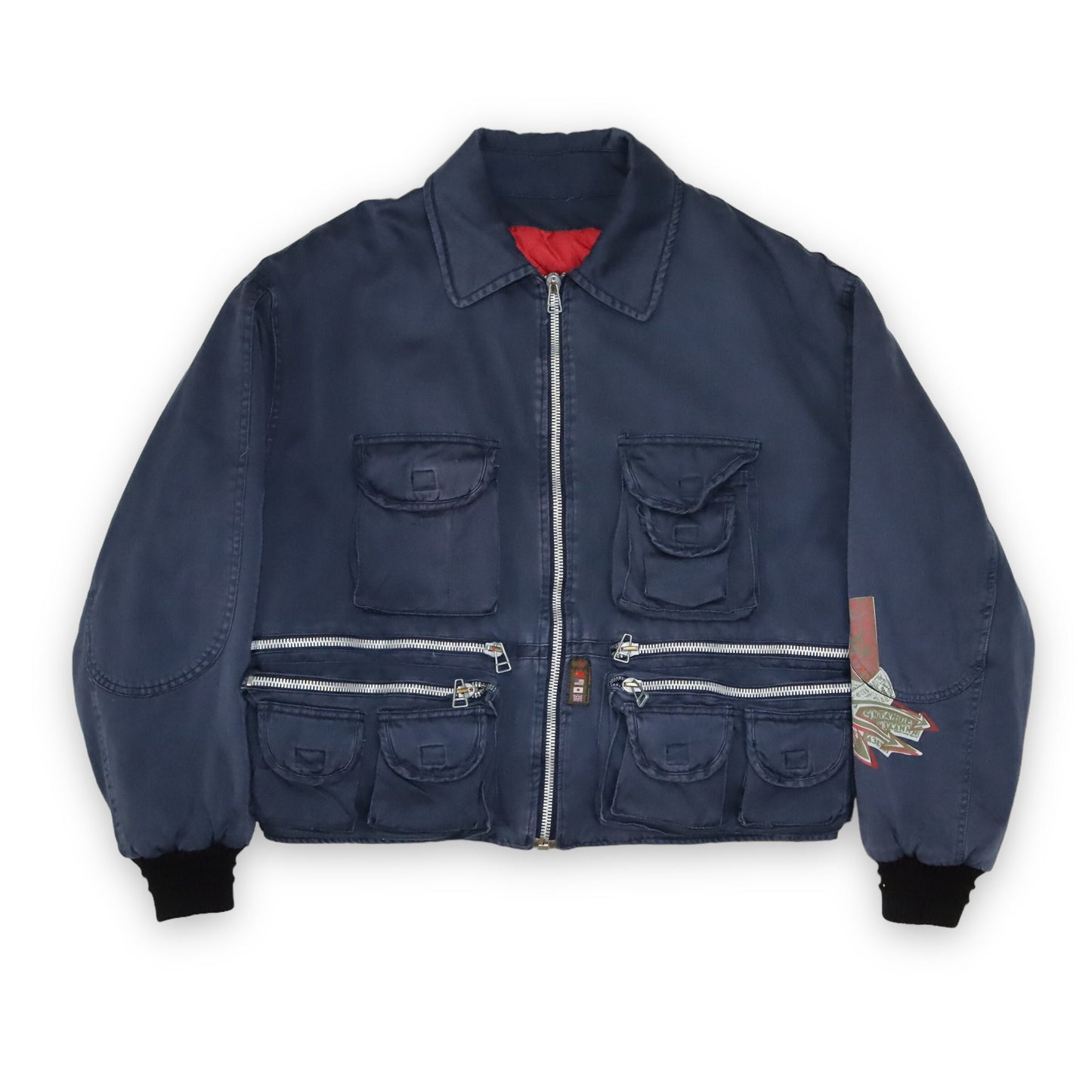 Vintage SOVIET cargo jacket lightly lined blue Deadstock L