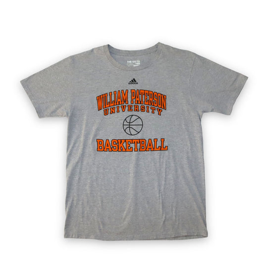 Vintage T-Shirt short sleeve William Paterson University Basketball gray orange ADIDAS L