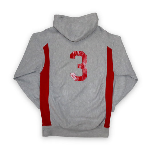 Vintage BADGER Hoodie Pullover grau rot Hard Headz Football L