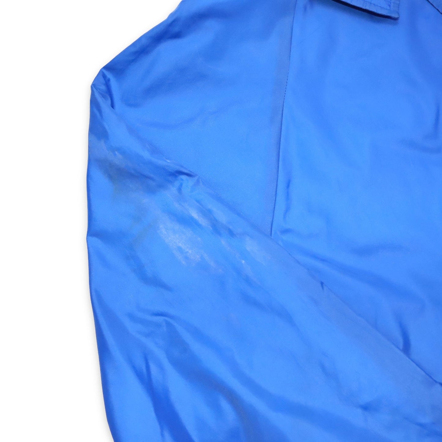 Vintage AUBURN Windbreaker Jacket Button Front Blue John Lee Paint Co. Print Back XL
