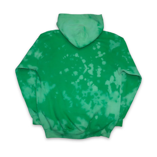 Vintage GILDAN Hoodie Pullover upcycled selfmade Batik Cedar Point grün gelb M