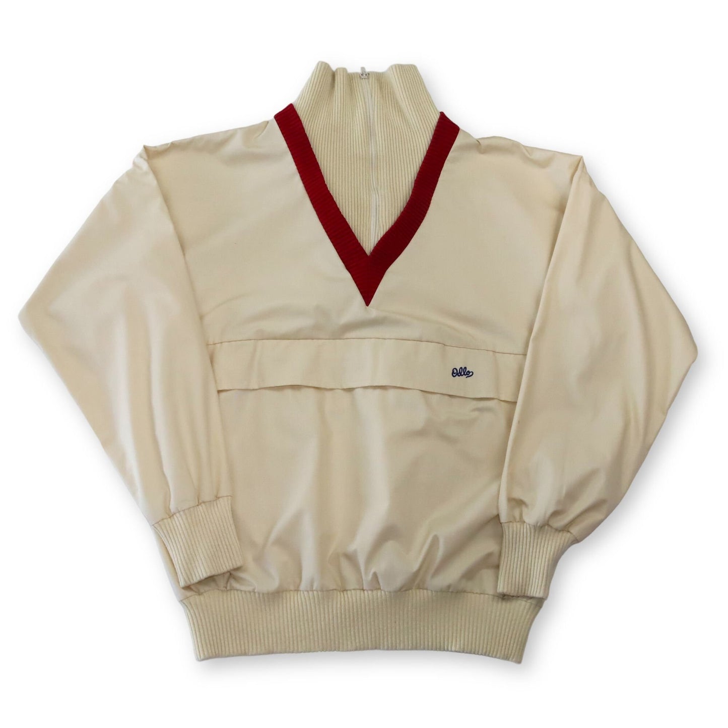 Vintage ODLO windbreaker jacket beige red M