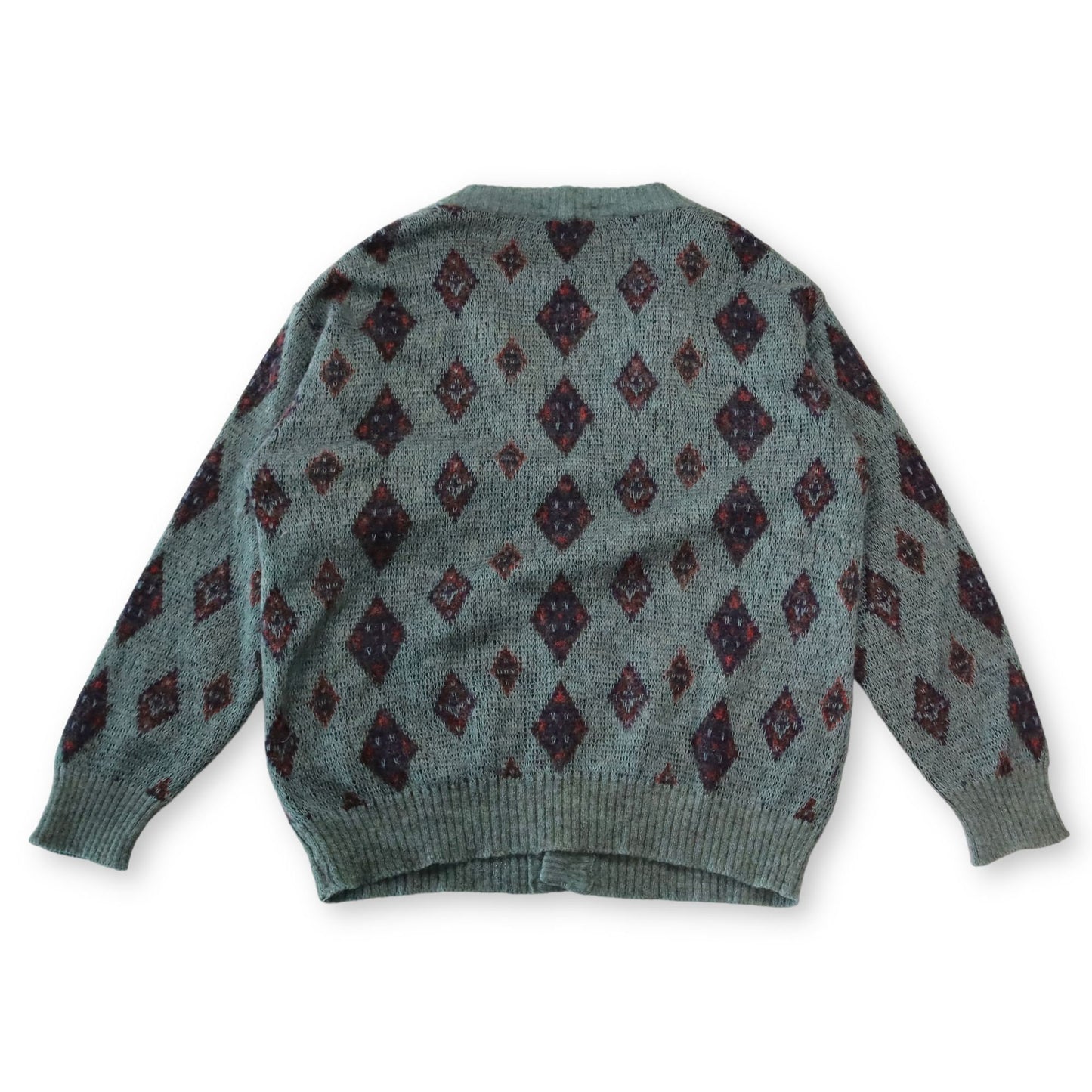 Vintage RODRIGO Cardigan Wolle türkis crazy pattern 50 M