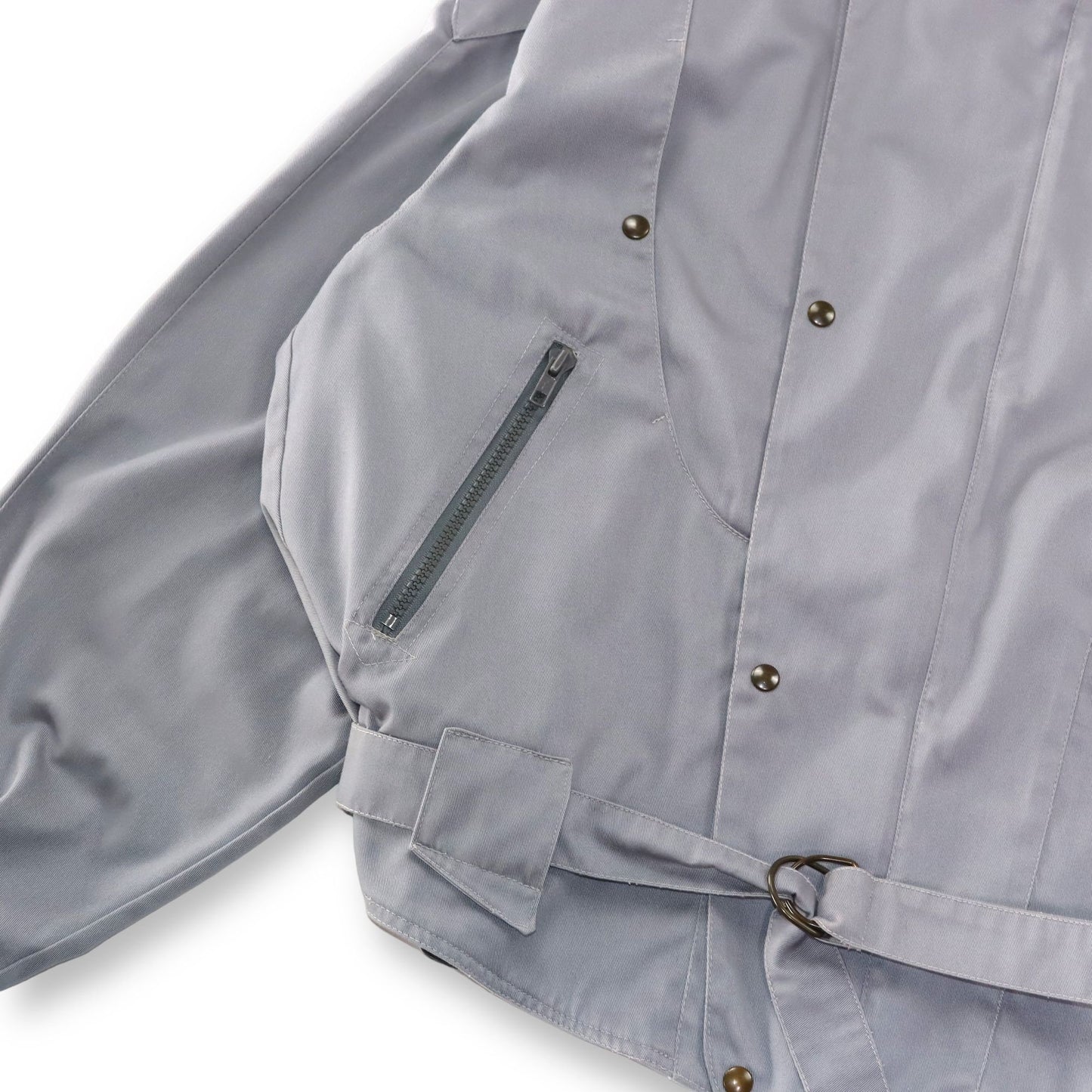 Vintage gigolo light jacket with belt grey 42