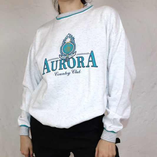 Vintage Sweatshirt Pullover weiß Aurora GEAR S