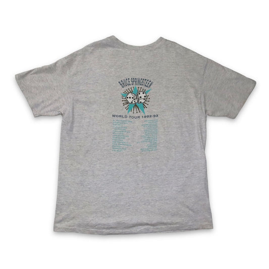 Vintage Bruce Springsteen Tour T-Shirt kurzarm grau Shirt 1992 XL