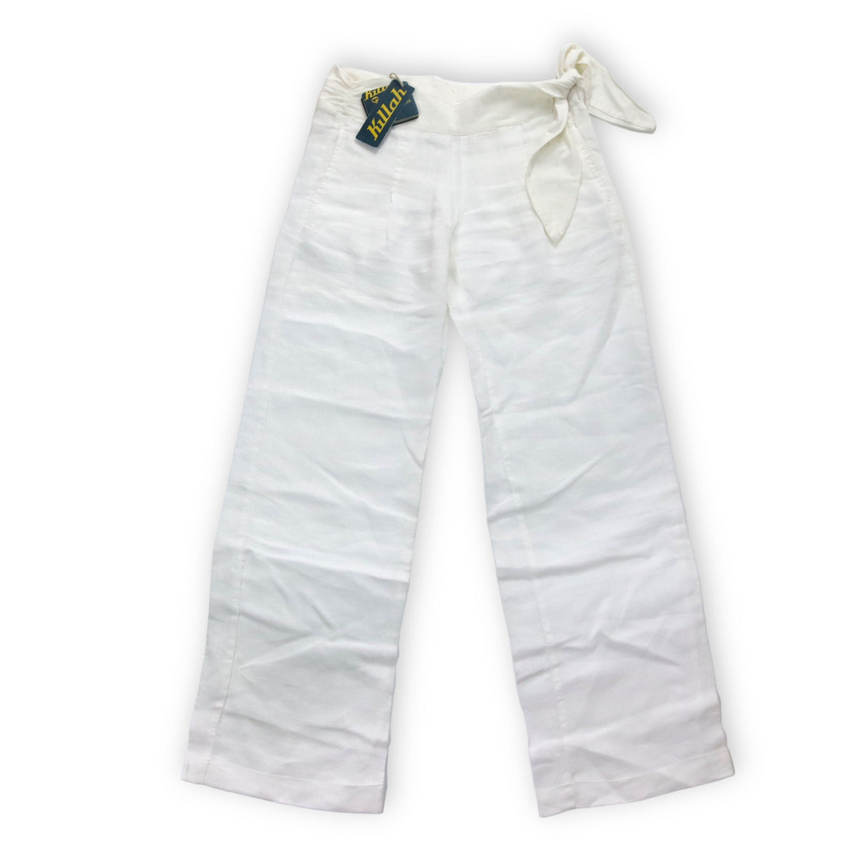 Vintage Y2K KILLAH Leinenhose weites Bein weiß Dadstock W27