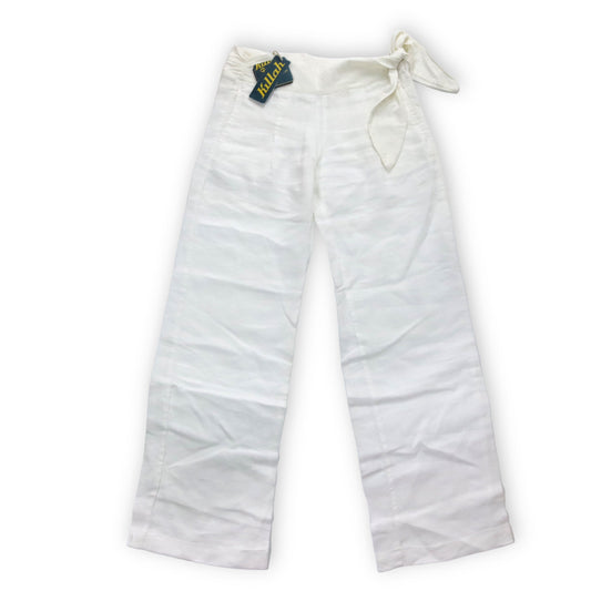 Vintage Y2K KILLAH Leinenhose weites Bein weiß Dadstock W27