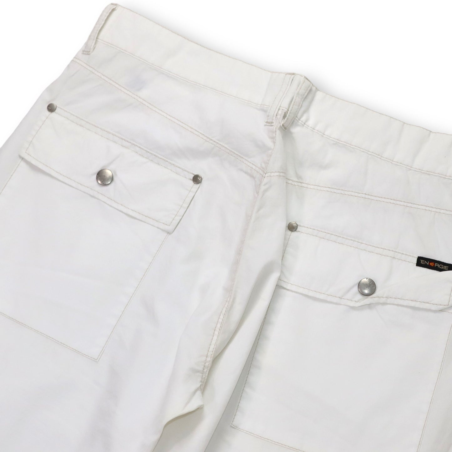 Vintage Y2K Energie Baggy weite Hose weiß Deadstock W34