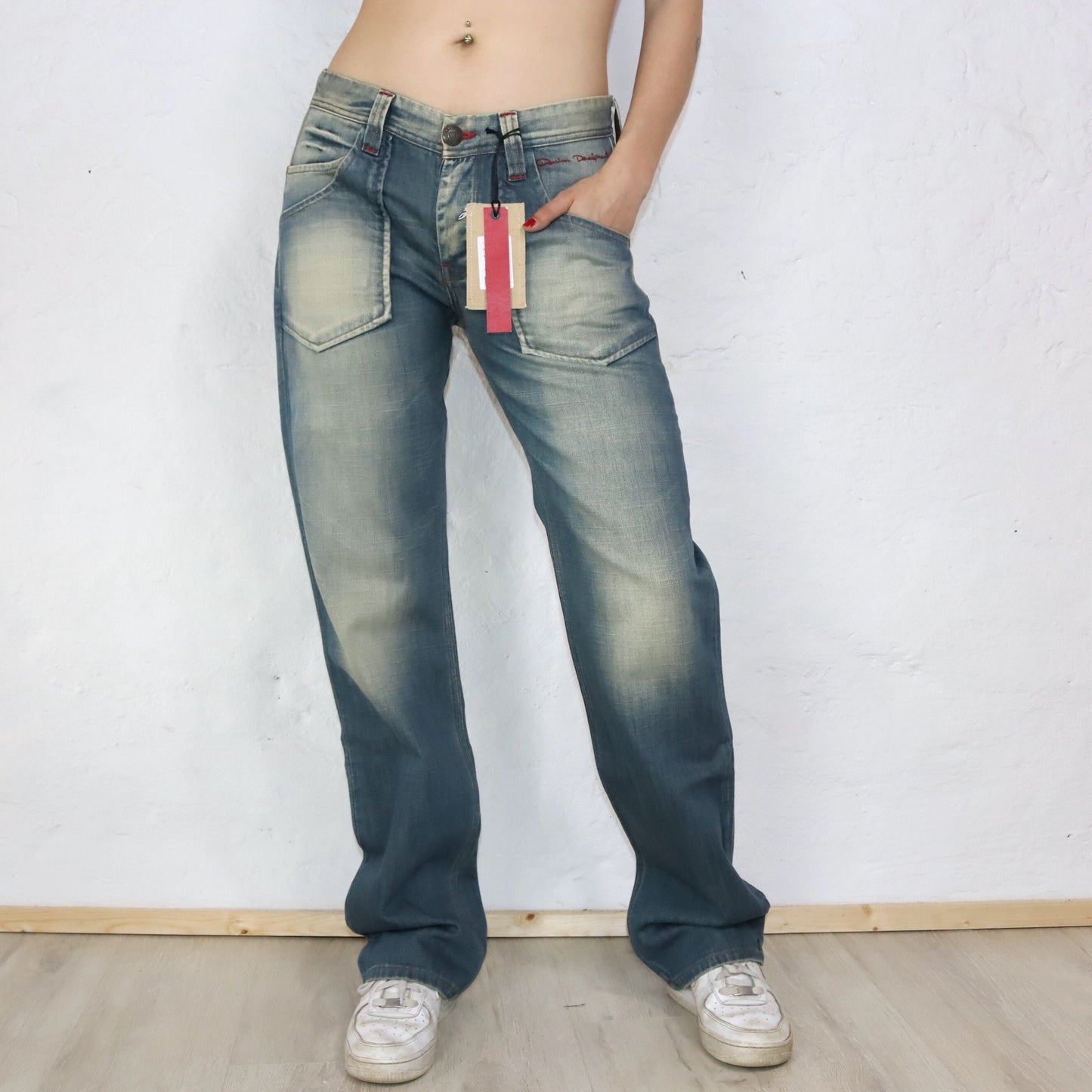 Vintage Y2K DND Baggy Jeans washed out Deadstock W32 L34