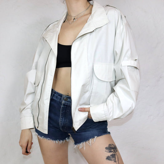 Vintage Blouson beige leichte Jacke 46