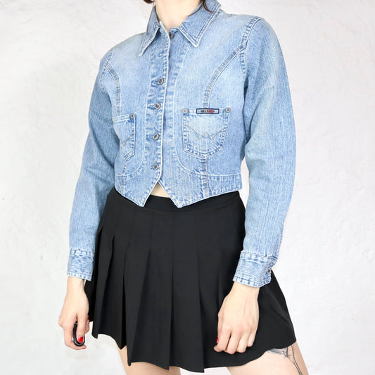 Vintage RECORD Jeansjacke hellblau S