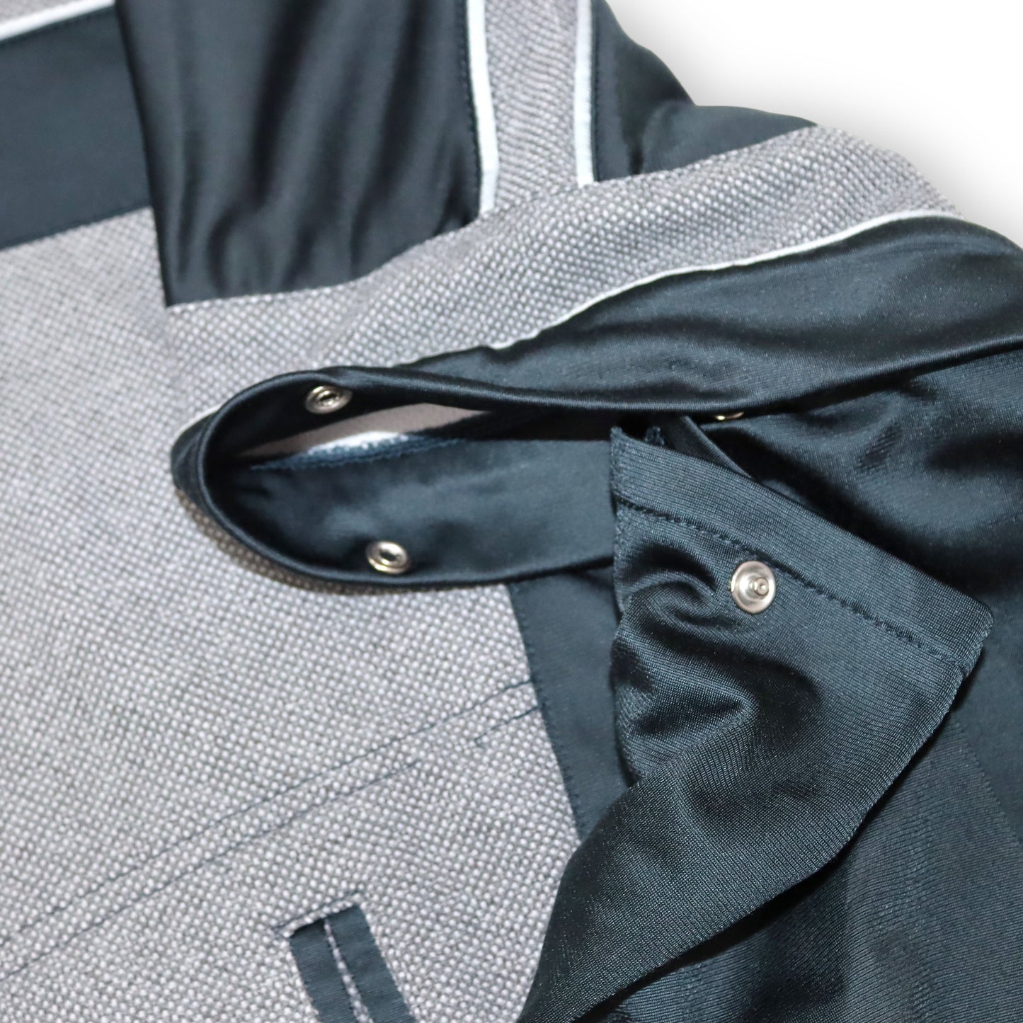 Vintage DIADORA tracksuit jacket with removable sleeves black grey 46