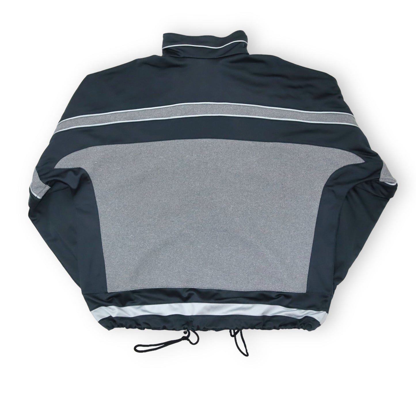 Vintage DIADORA tracksuit jacket with removable sleeves black grey 46