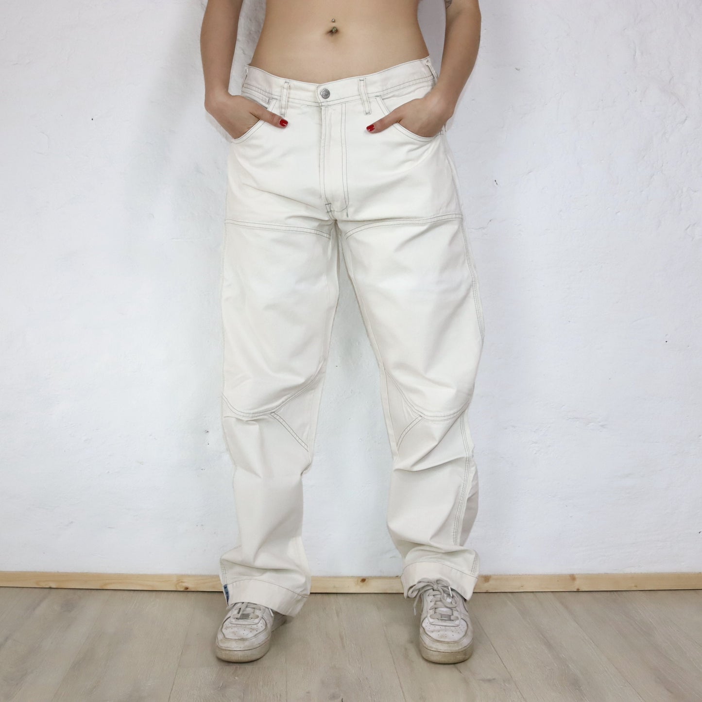 Vintage DIESEL baggy pants cream white deadstock W32