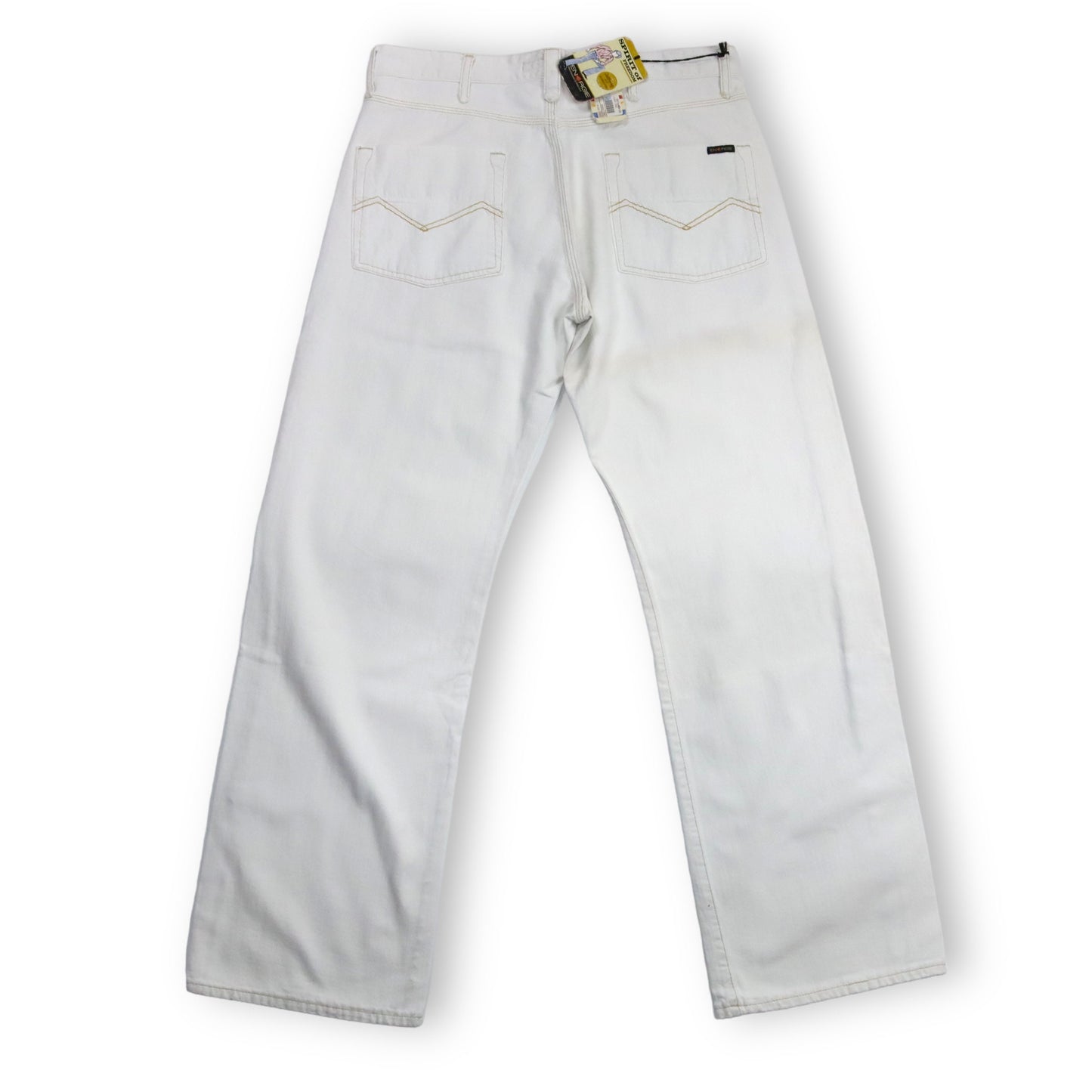 Vintage Y2K ENERGIE Baggy Jeans weiß Deadstock W34