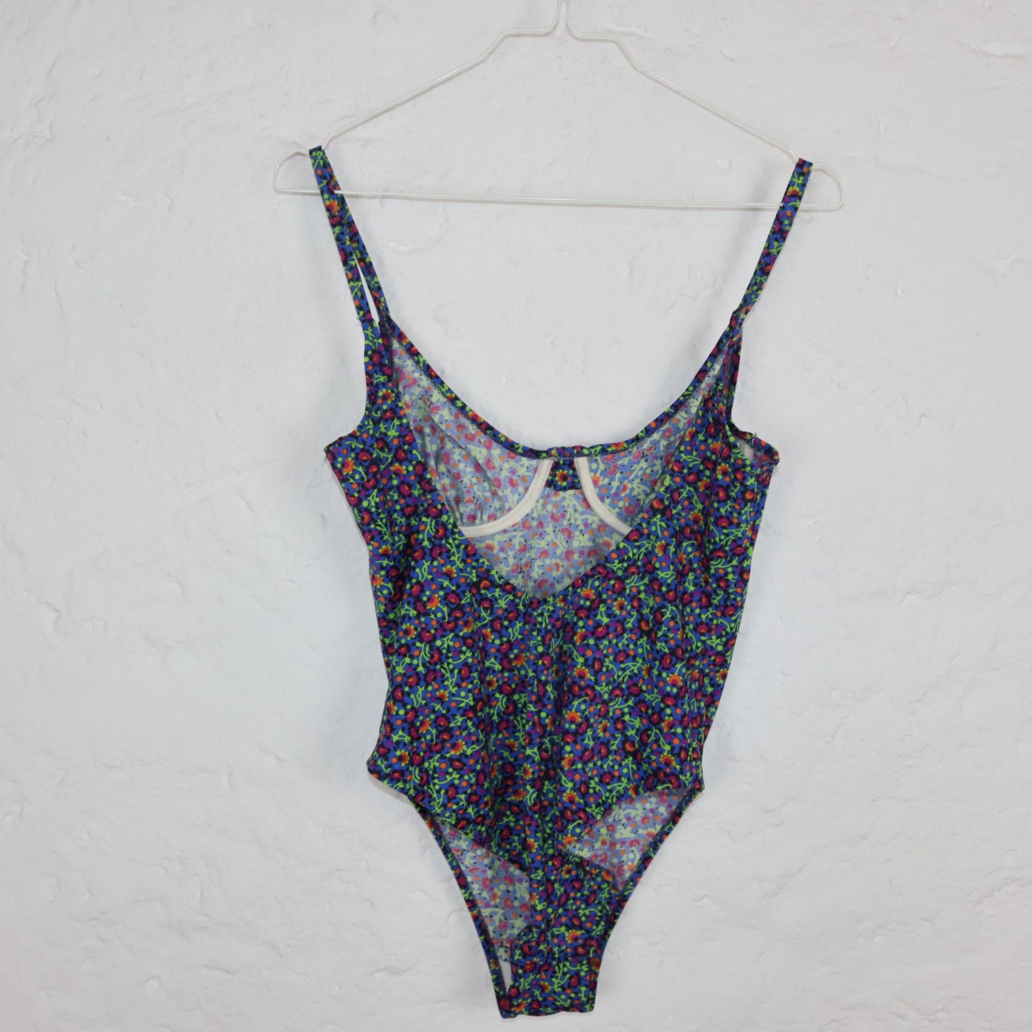 Vintage FILA swimsuit body pattern flowers colorful S