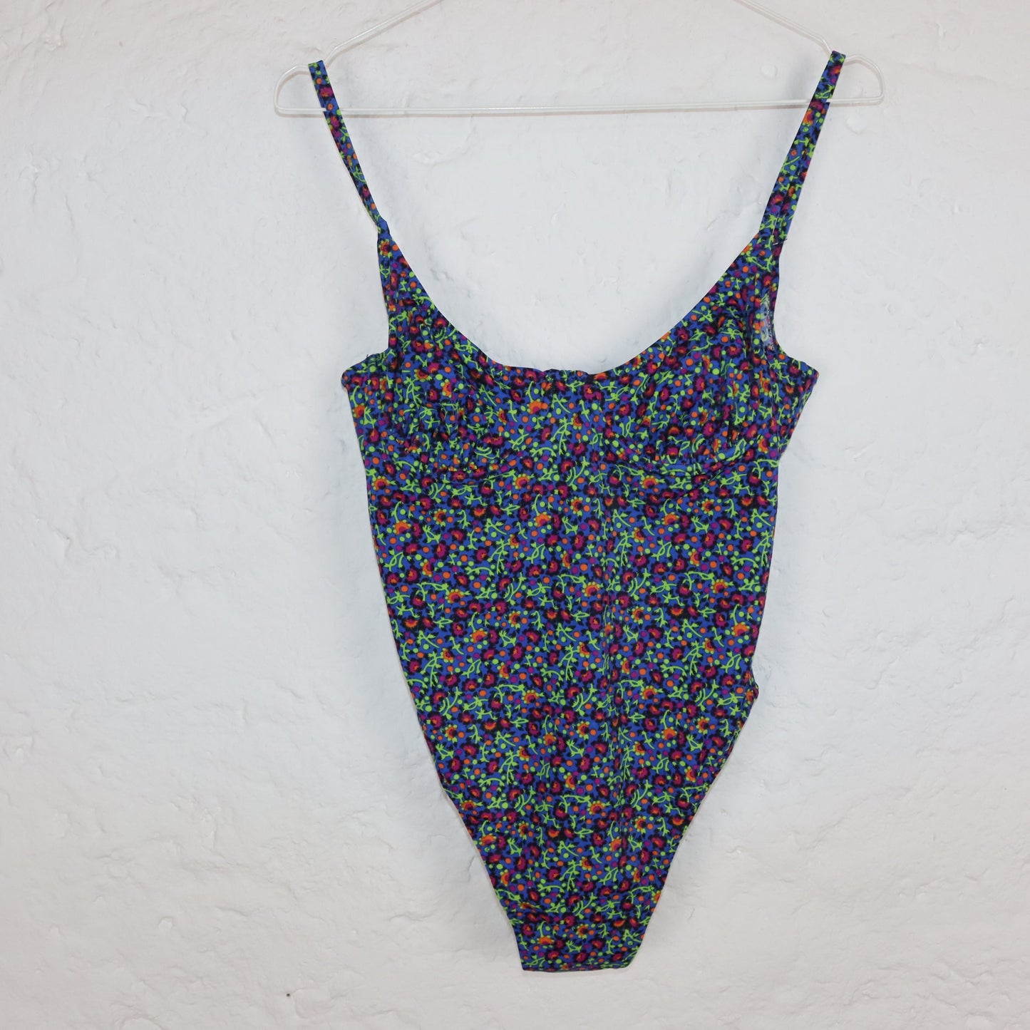 Vintage FILA swimsuit body pattern flowers colorful S
