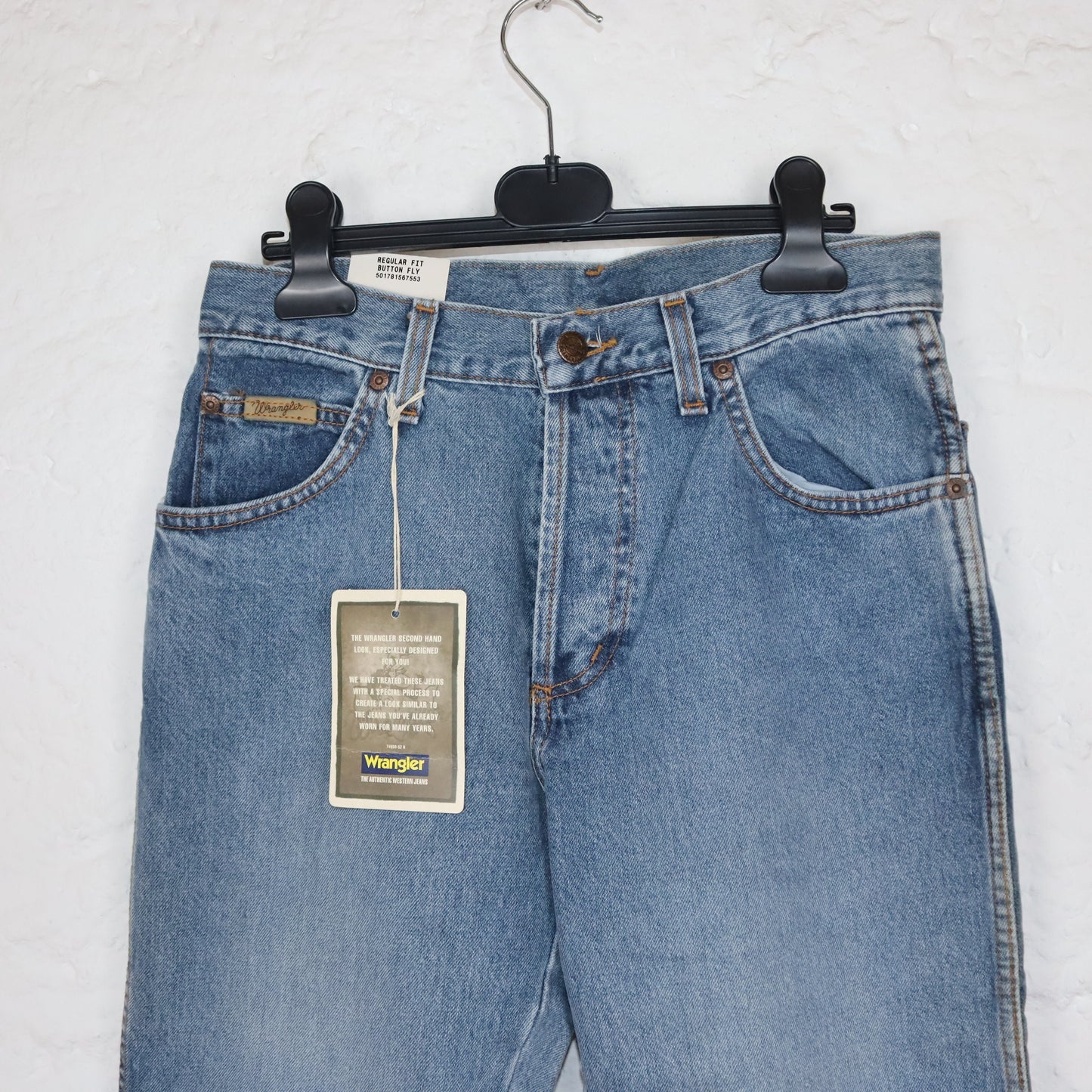 Vintage WRANGLER Jeans Hose Texas Button Straight Leg Deadstock W30 L36