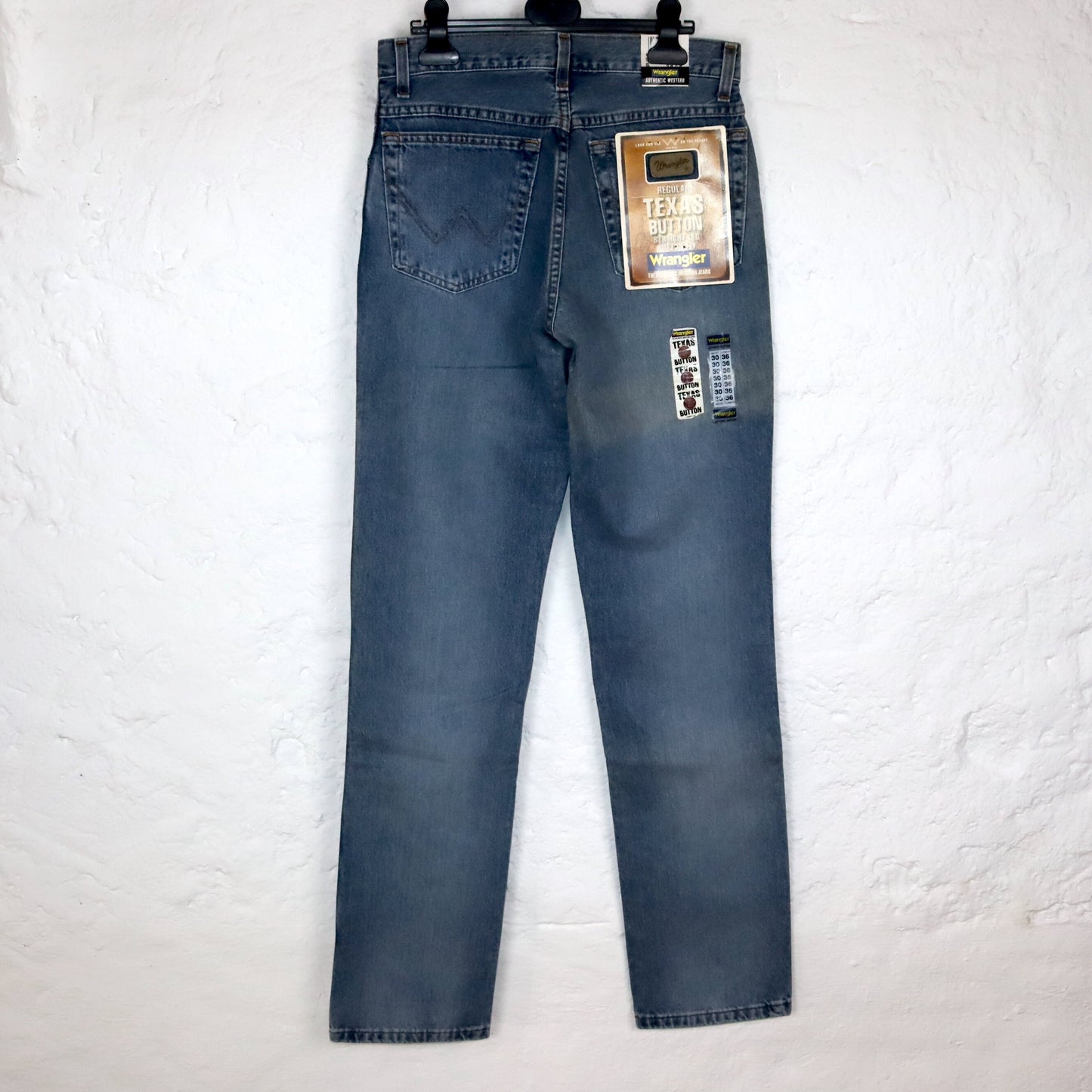 Vintage WRANGLER Jeans Hose Texas Button Straight Leg Deadstock W30 L36