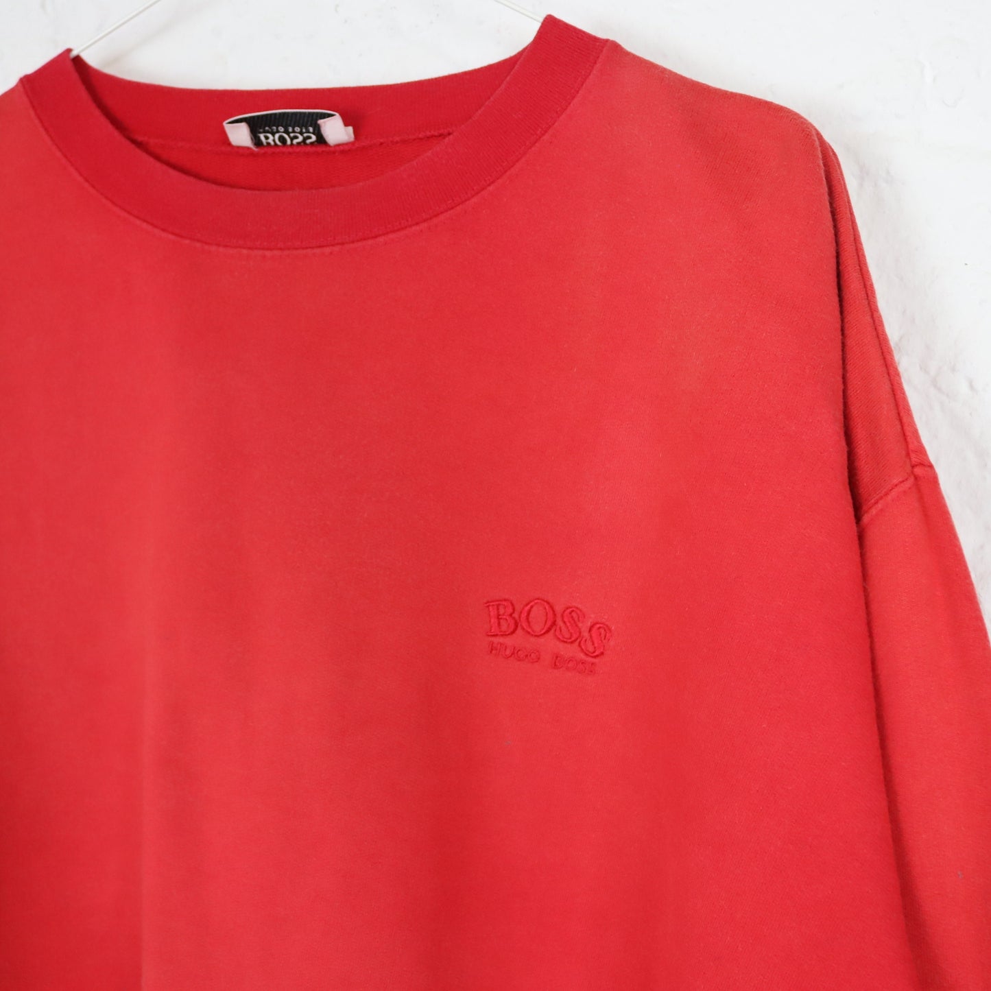 Vintage HUGO BOSS Sweatshirt Pullover rot M