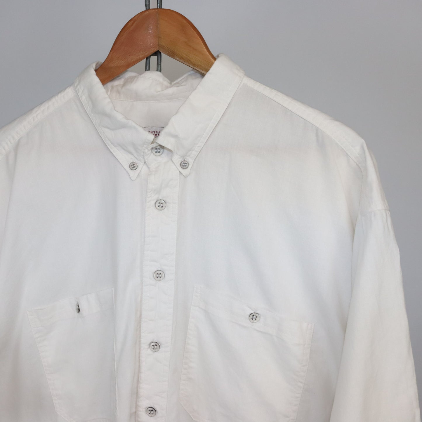 Vintage CENTRAL PARK shirt short sleeve white XXL