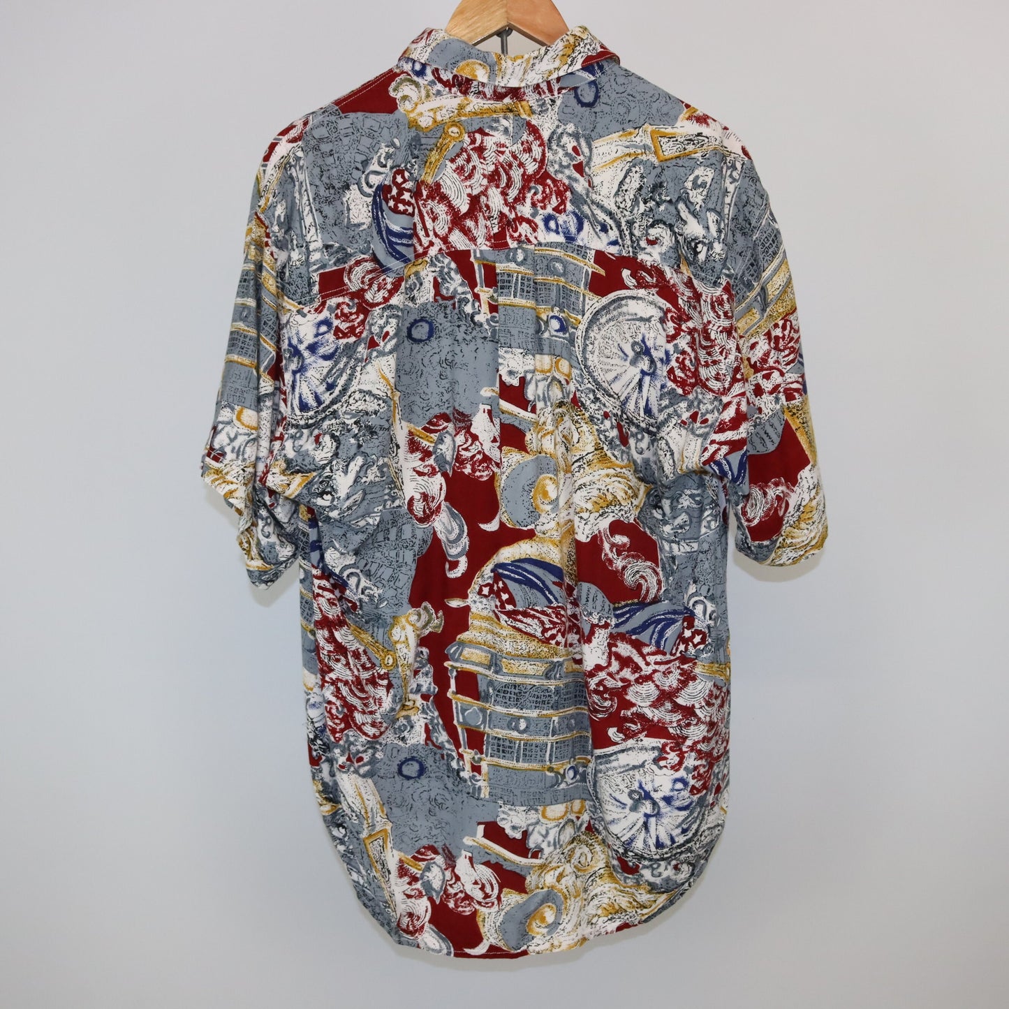 Vintage PSC shirt short sleeve crazy pattern Made in Thailand XL