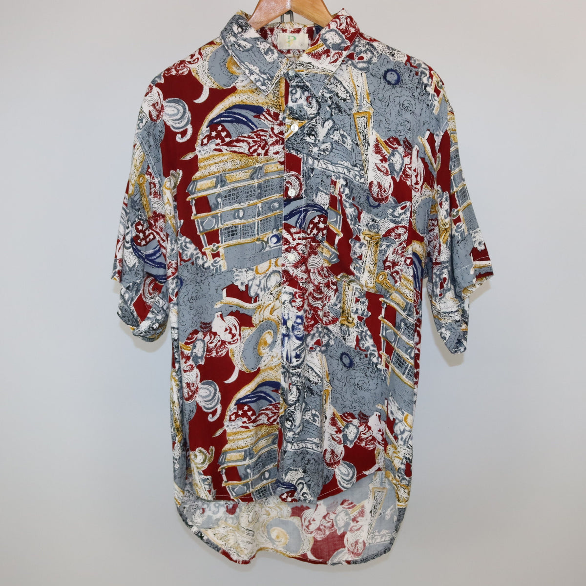 Vintage PSC Hemd kurzarm crazy pattern Made in Thailand XL