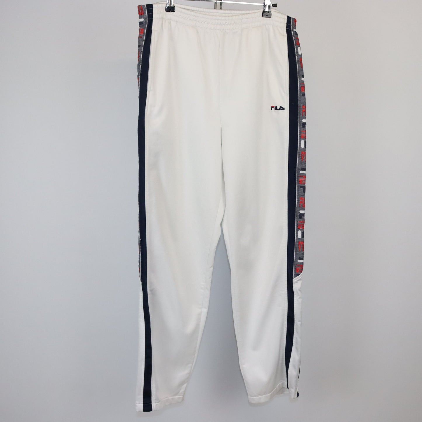 Vintage FILA Jogginghose Trainingshose weiß mit Knopfleiste 48 M