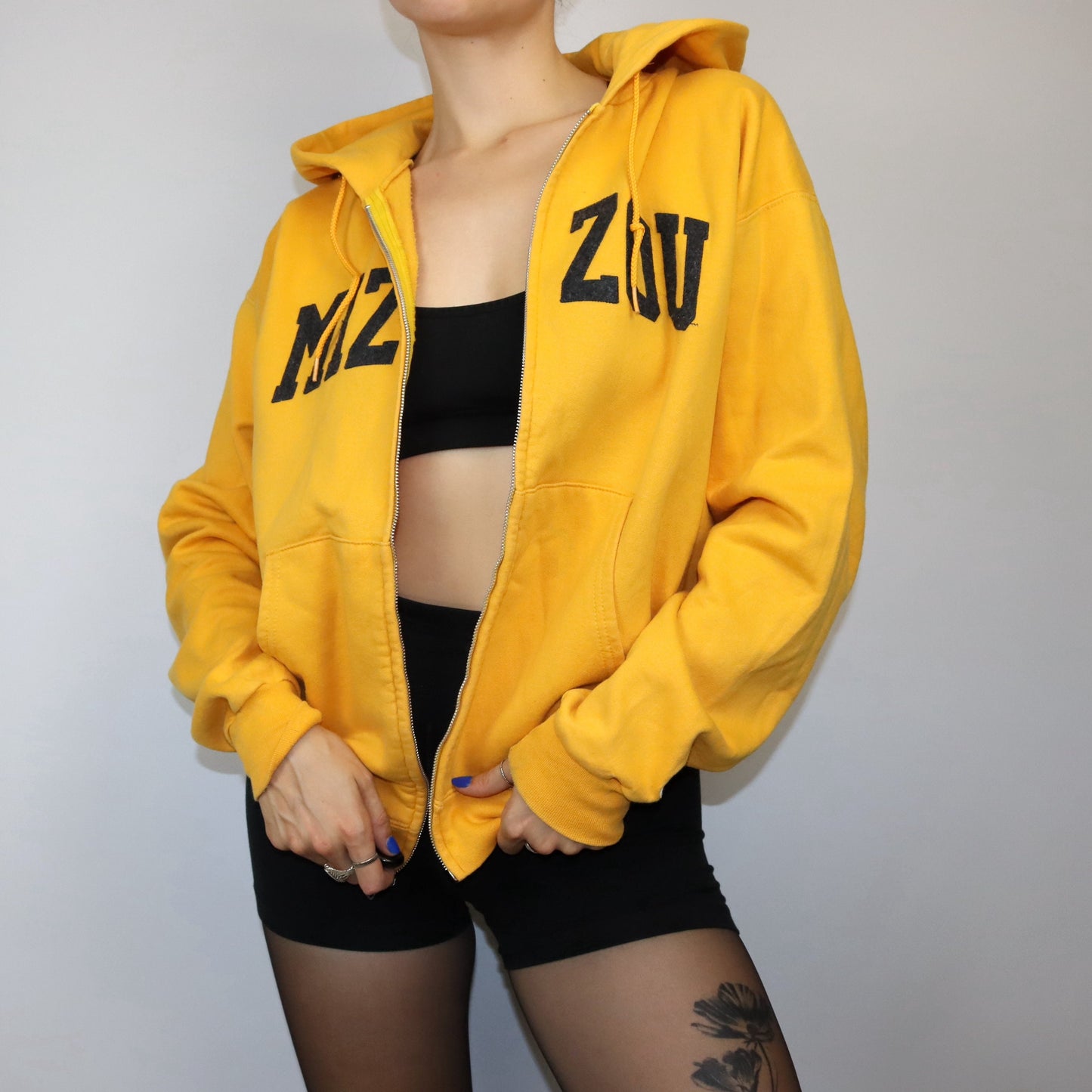Vintage jacket sweat jacket Mizou yellow CHAMPION M
