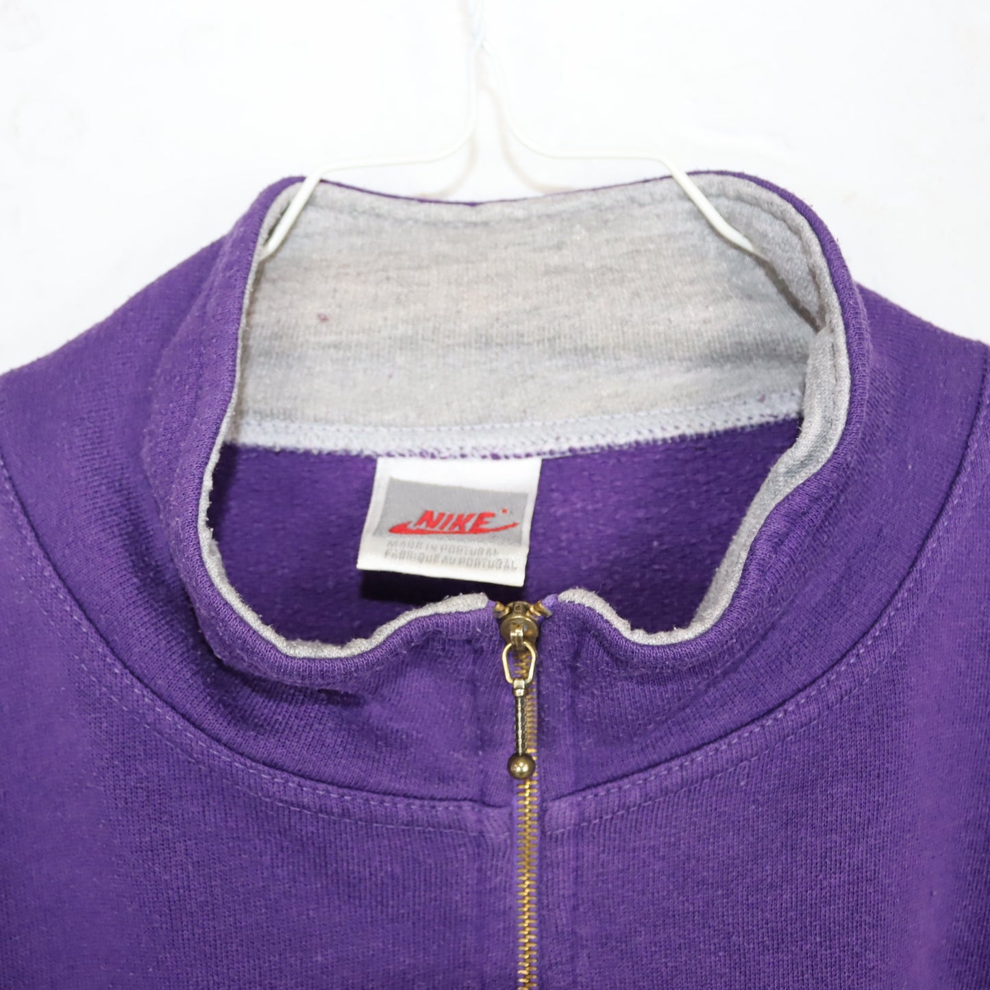 Vintage 80s 90s Rare NIKE Sweatsuit Tracksuit Sweatshirt Pullover Jogging Pants Purple Print XL
