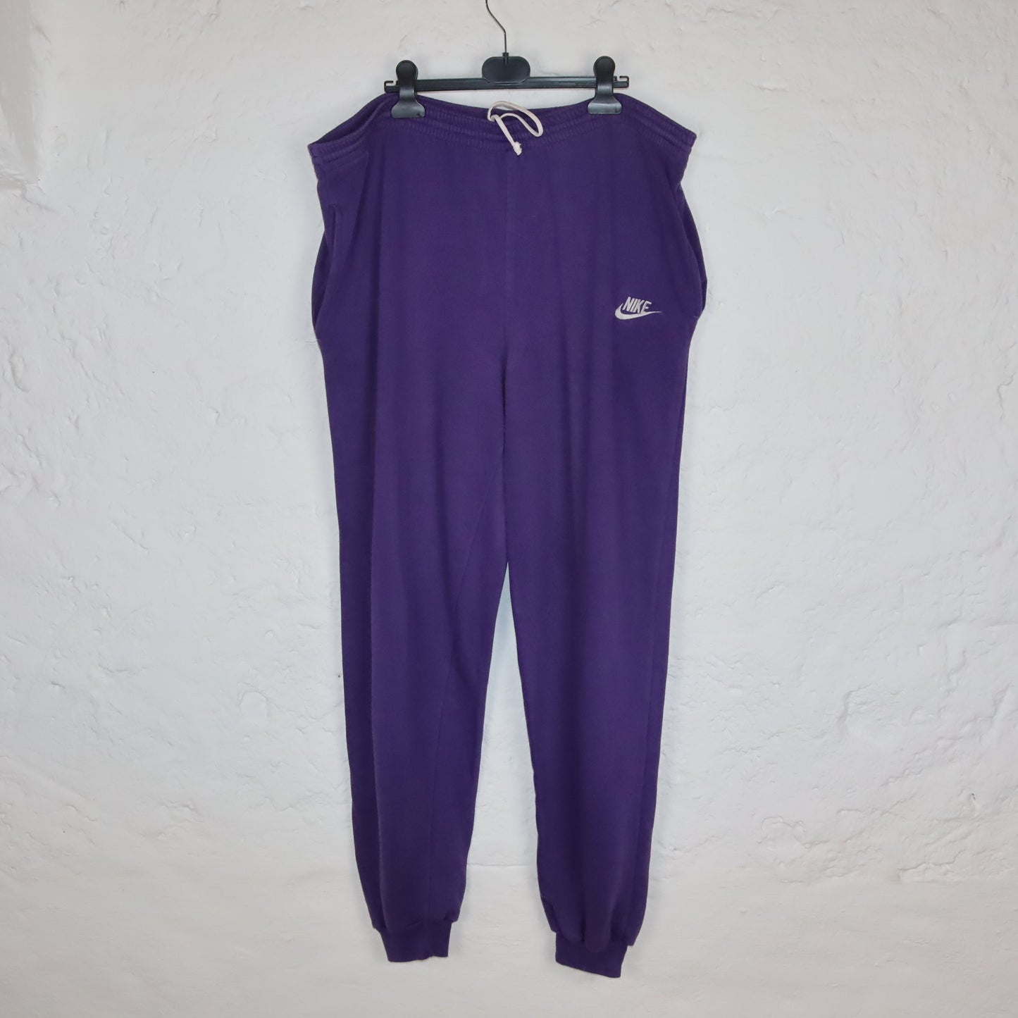 Vintage 80s 90s Rare NIKE Sweatsuit Tracksuit Sweatshirt Pullover Jogging Pants Purple Print XL