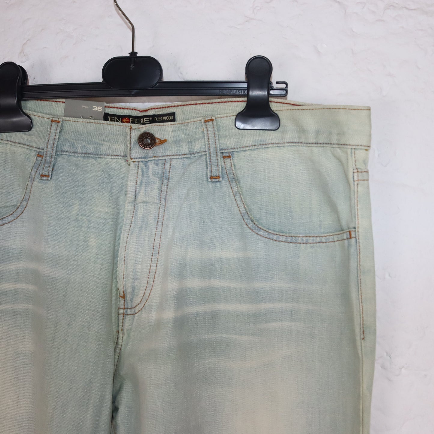 Vintage Y2K ENERGIE flared jeans light blue Deadstock W36