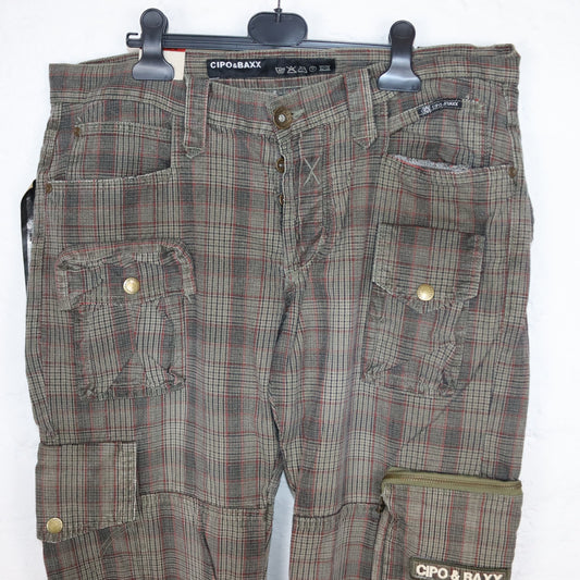 Vintage Y2K CIPO&BAXX Baggy Pants kariert Hose Skater Deadstock W36 L34