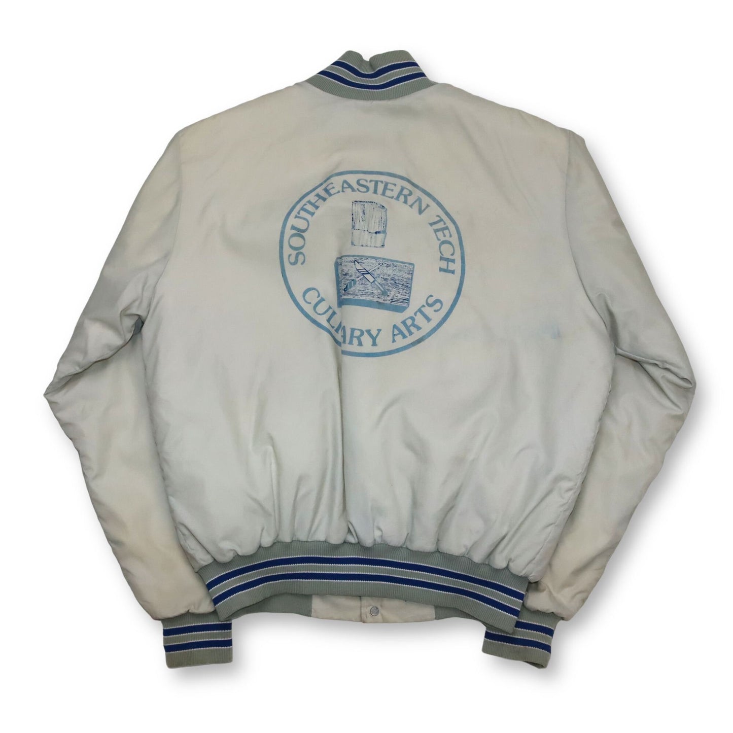Vintage Rennoc college jacket baseball jacket beige blue L