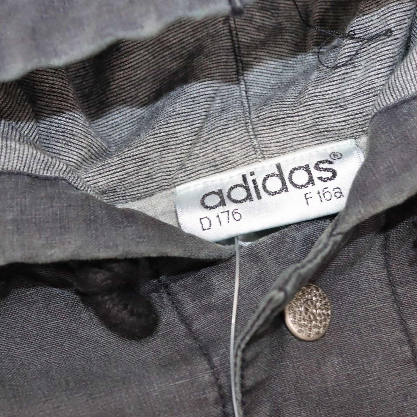 Vintage ADIDAS Rare Streetball Jacket Denim Gray Deadstock 176 M