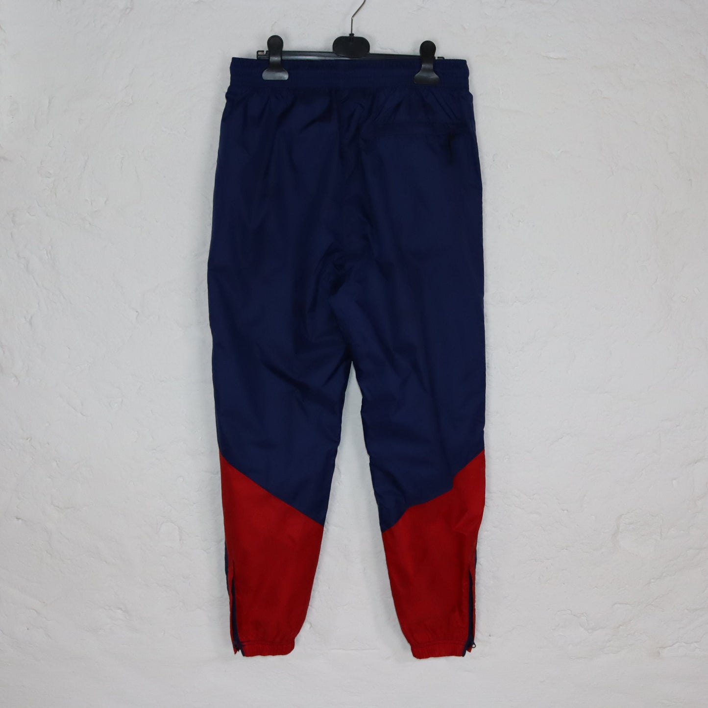 Vintage 90s 00s NIKE tracksuit bottoms dark blue red M