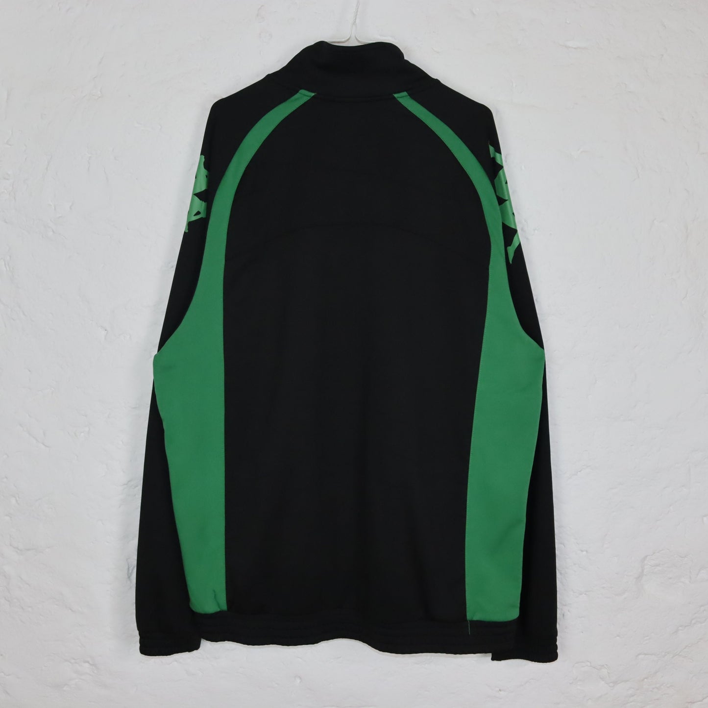 Vintage 90s 00s Y2K KAPPA tracksuit jacket black green stand-up collar UNWORN with label XXL