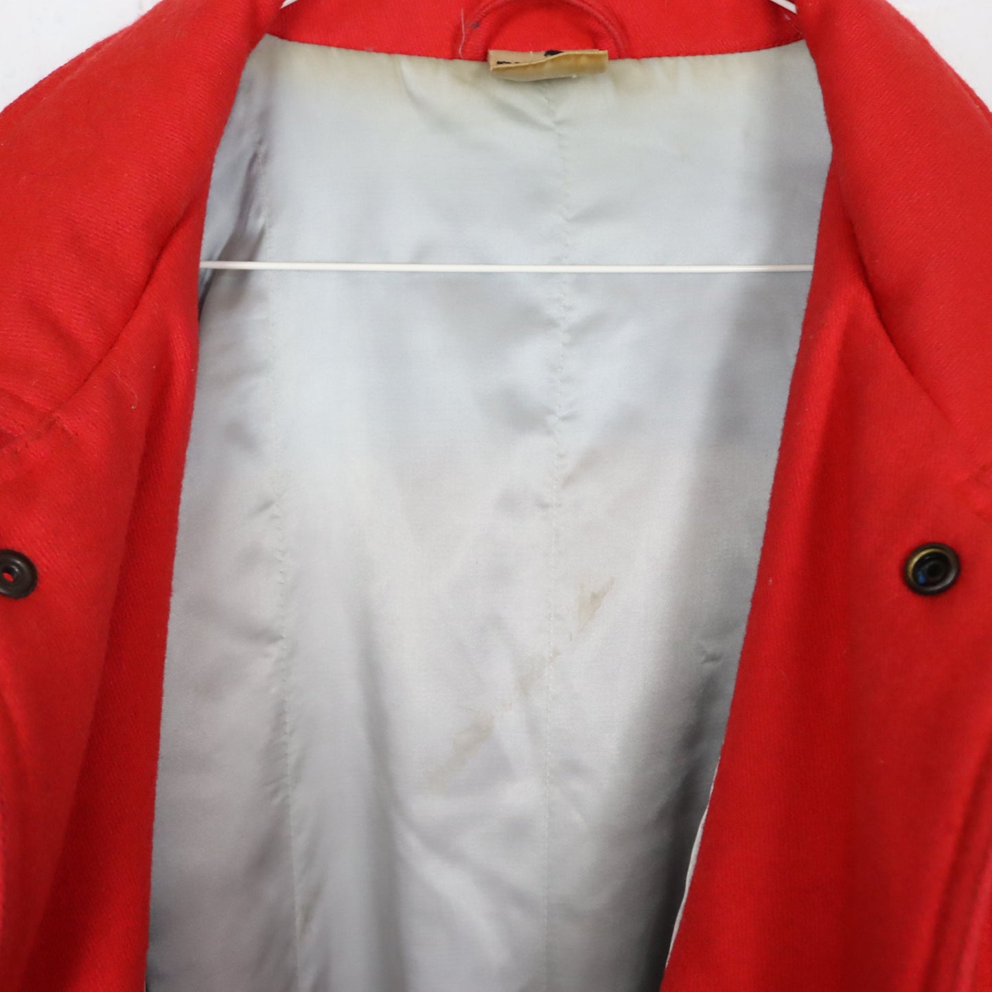 Vintage 80s 90s PUMA college jacket baseball jacket lined blue red Chinon crest patch shoulder pads 50