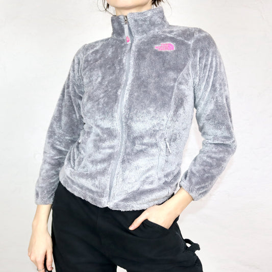 Vintage 00er Y2K TNF The North Face Teddyfleece Fleecejacke Mädchen M