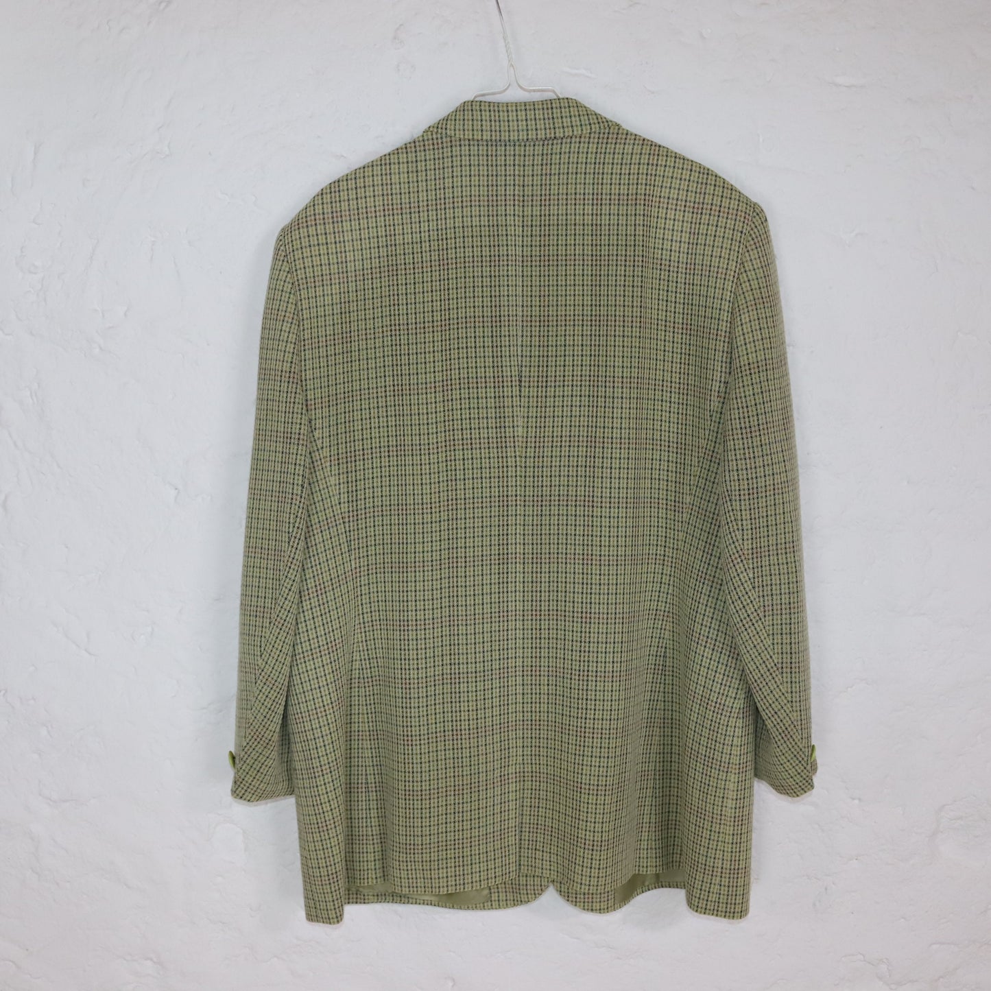 Vintage 80er 90er HENSEL & MORTENSEN Premium Blazer Schurwolle Viskose kariert Schulterpolster L